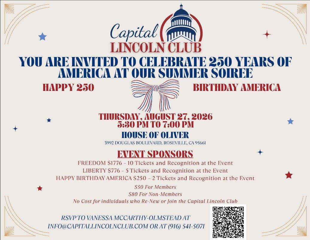 Aug 27 Summer Soiree in Roseville
